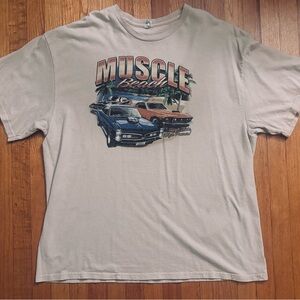 Vintage Graphic Tee Car Design Muscle Beach Size 2XL